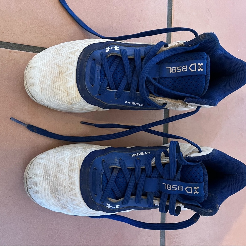 Under Armour Kids Navy and White Sneakers